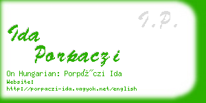 ida porpaczi business card